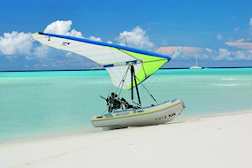 ULM , to spot whale sharks and manta rays , and flying over the area that is even more magical view of the sky.