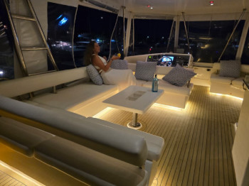 Blue Escape catamaran, upper deck