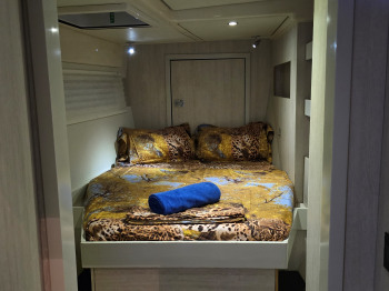 catamaran Blue Escape aux Seychelles, cabine avant