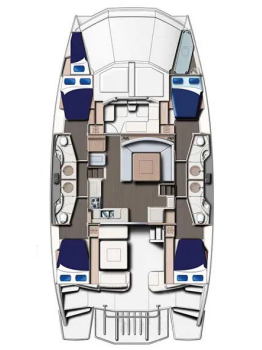 catamaran Blue Escape, cabines
