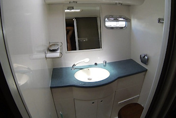 toilettes et douche, intérieur Turquoise