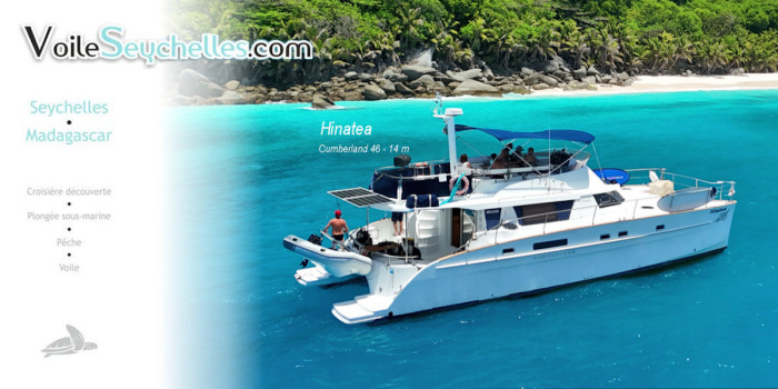 Hinanea, croisière de prestige en catamaran avec équipage aux Seychelles